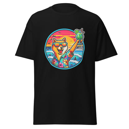 "Dogs On Vacation"-Kollektion - Shiba Inu - Klassisches Unisex-T-Shirt - 13 verschiedene Farben