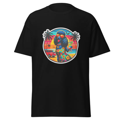 "Dogs On Vacation"-Kollektion - Schwarzer Großpudel (female) - Klassisches Unisex-T-Shirt - 13 verschiedene Farben