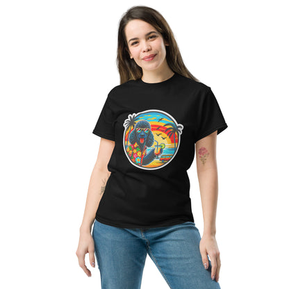 "Dogs On Vacation"-Kollektion - Black Royal Poodle #2 - Klassisches Unisex-T-Shirt - 13 verschiedene Farben