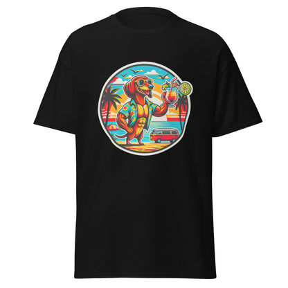"Dogs On Vacation"-Kollektion - "Muscle Dachshund" #1 - Klassisches Unisex-T-Shirt - 13 verschiedene Farben