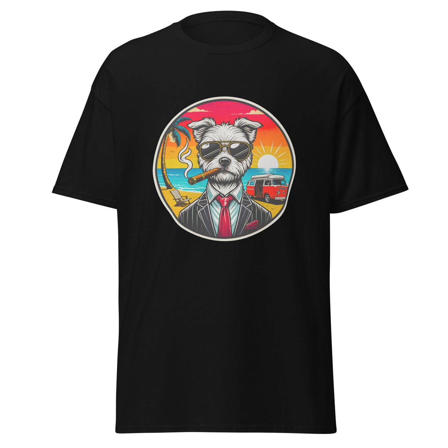 "Dogs On Vacation"-Kollektion - Malteser (Ivo) - Klassisches Unisex-T-Shirt - 13 verschiedene Farben