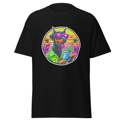 "Dogs On Vacation"-Kollektion - Dobermann - Klassisches Unisex-T-Shirt - 13 verschiedene Farben