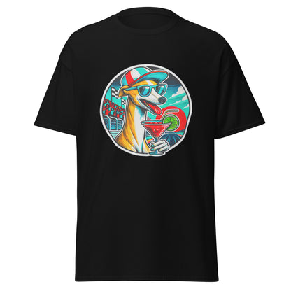 "Dogs On Vacation"-Kollektion - Whippet - Klassisches Unisex-T-Shirt - 13 verschiedene Farben