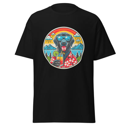 "Dogs On Vacation"-Kollektion - Flatcoat-Retriever - Klassisches Unisex-T-Shirt - 13 verschiedene Farben