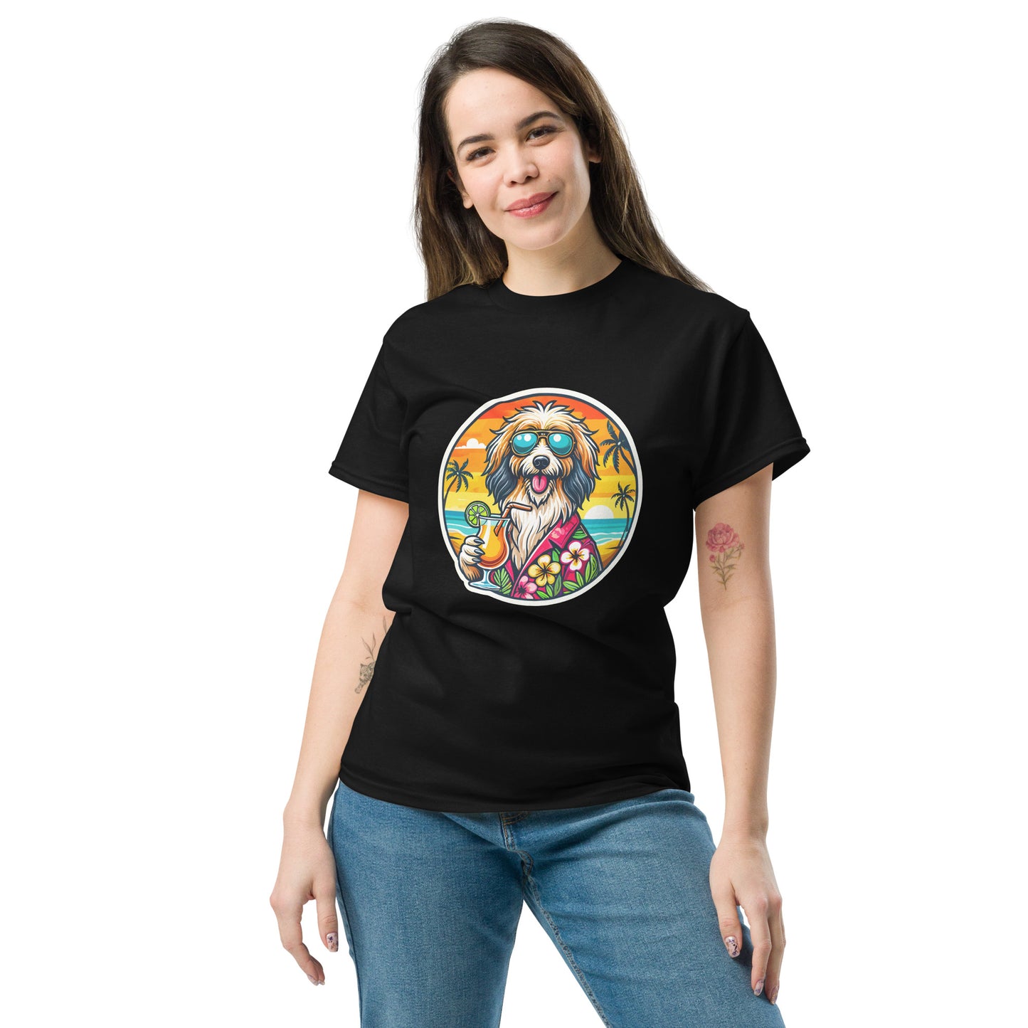 Schafspudel"Dogs On Vacation"-Kollektion - Schafpudel - Klassisches Unisex-T-Shirt - 13 verschiedene Farben