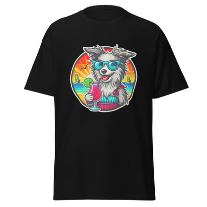 "Dogs On Vacation"-Kollektion - Bobtail - Klassisches Unisex-T-Shirt - 13 verschiedene Farben