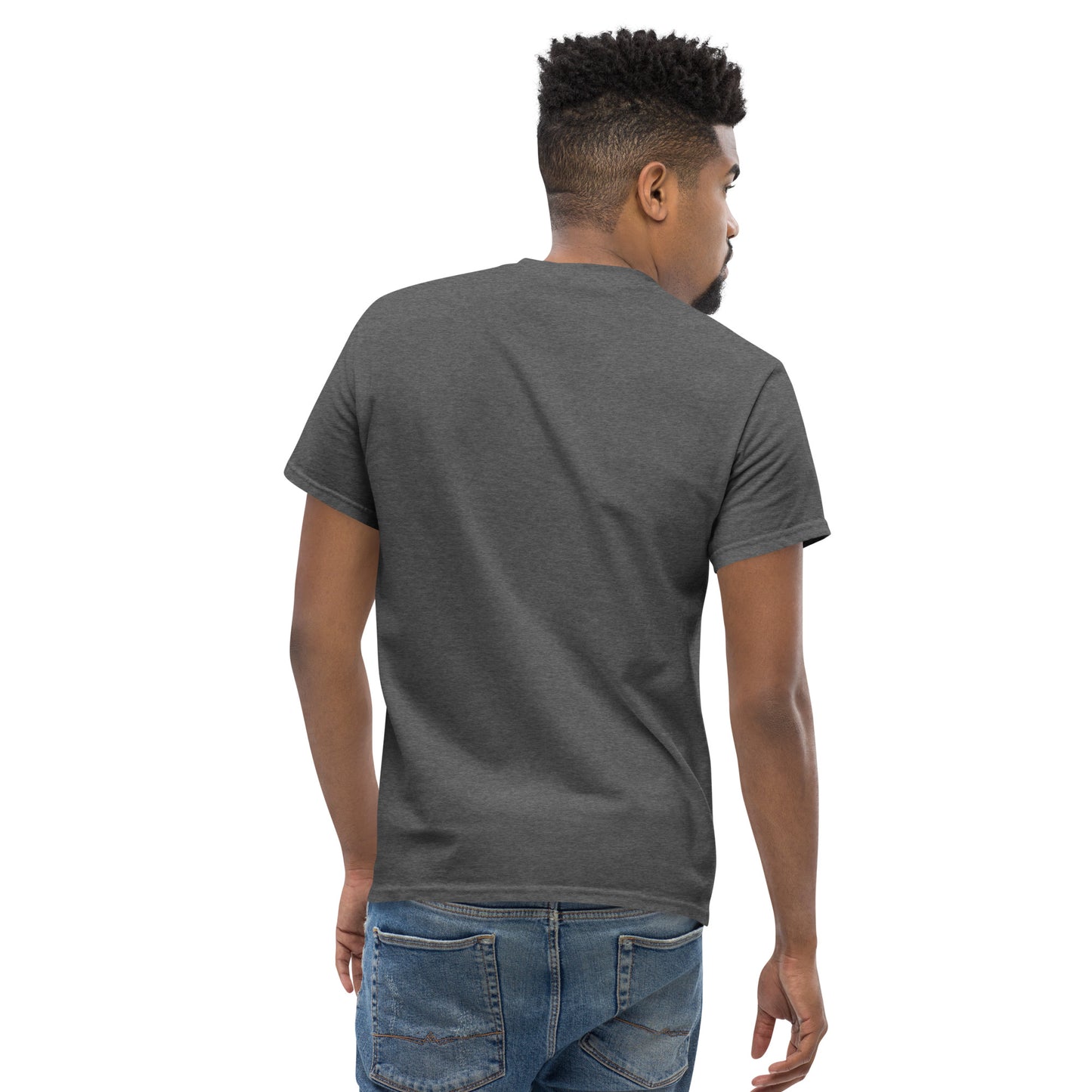 "Nom Nom Nom!!" - Klassisches Herren-T-Shirt - Dark Heather Grey (50% Polyester)