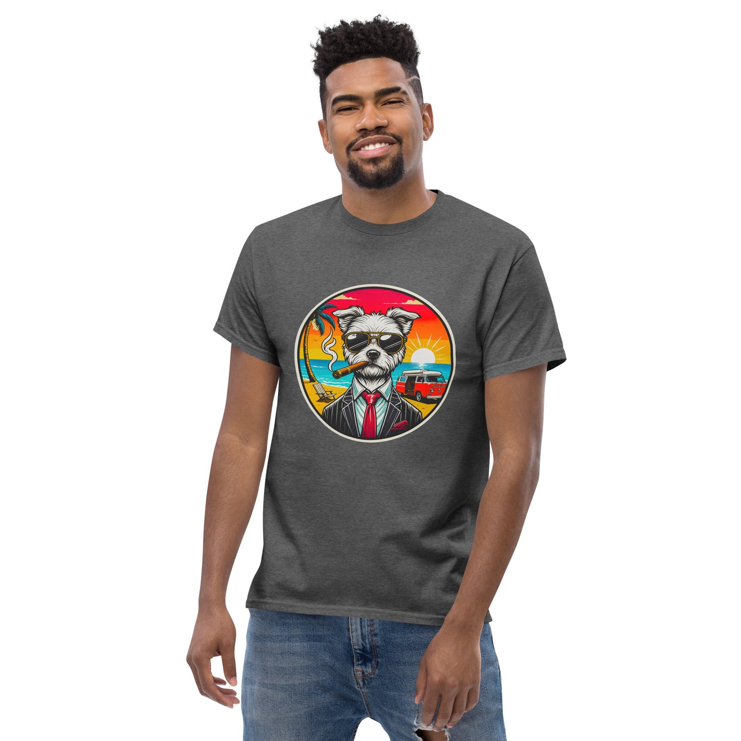"Dogs On Vacation"-Kollektion - Malteser (Ivo) - Klassisches Unisex-T-Shirt - 13 verschiedene Farben