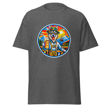 "Dogs On Vacation"-Kollektion - European Sled Dog - Klassisches Unisex-T-Shirt - 13 verschiedene Farben