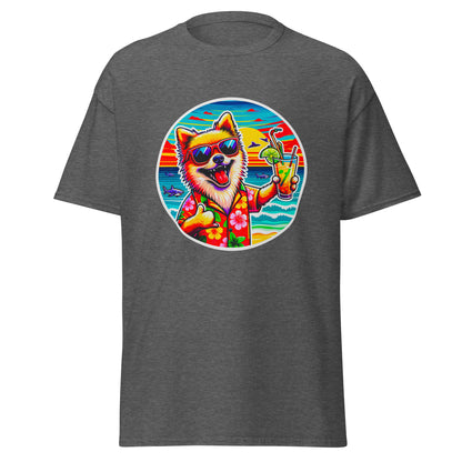 "Dogs On Vacation"-Kollektion - Pomeranian - Klassisches Unisex-T-Shirt - 13 verschiedene Farben