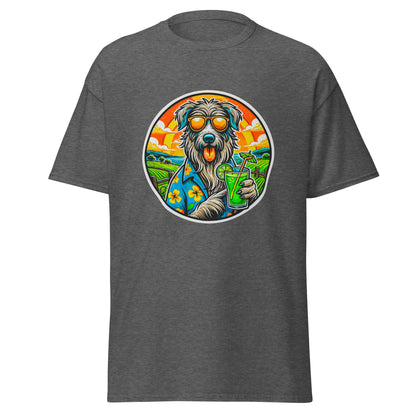 "Dogs On Vacation"-Kollektion - Irish Wolfhound - Klassisches Unisex-T-Shirt - 13 verschiedene Farben