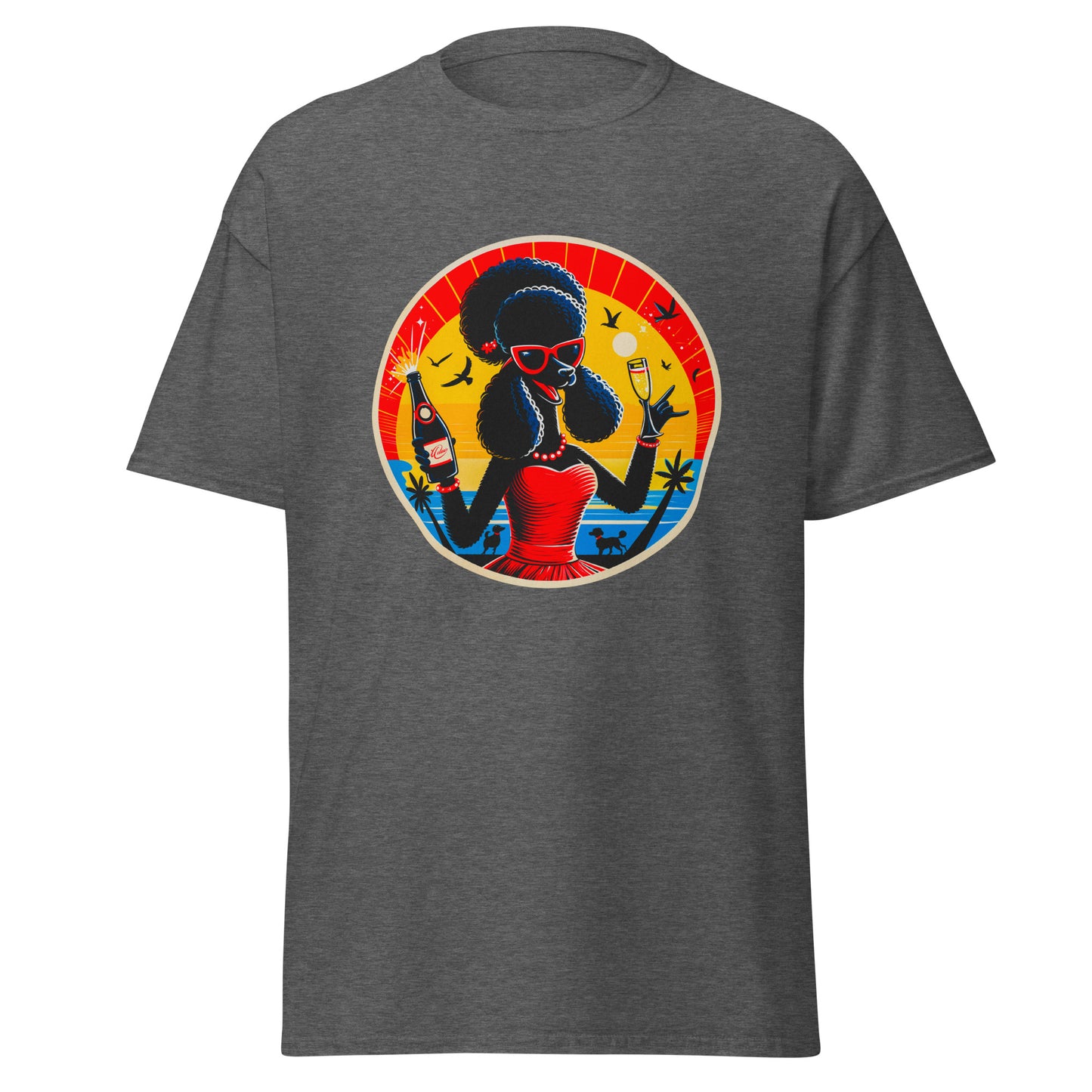 Klassisches Unisex T-"Dogs On Vacation"-Kollektion - Black Royal Poodle (female) #2 - Klassisches Unisex-T-Shirt - 13 verschiedene Farben