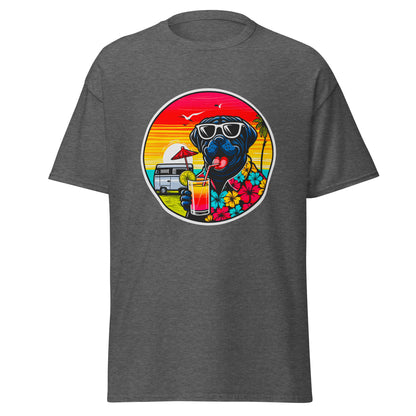 "Dogs On Vacation"-Kollektion - Black Mastiff - Klassisches Unisex-T-Shirt - 13 verschiedene Farben