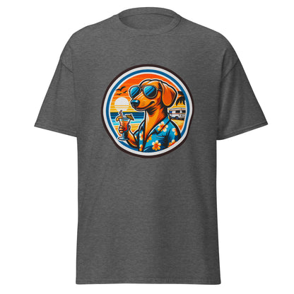 "Dogs On Vacation"-Kollektion - Cool Dachshund - Klassisches Unisex-T-Shirt - 13 verschiedene Farben
