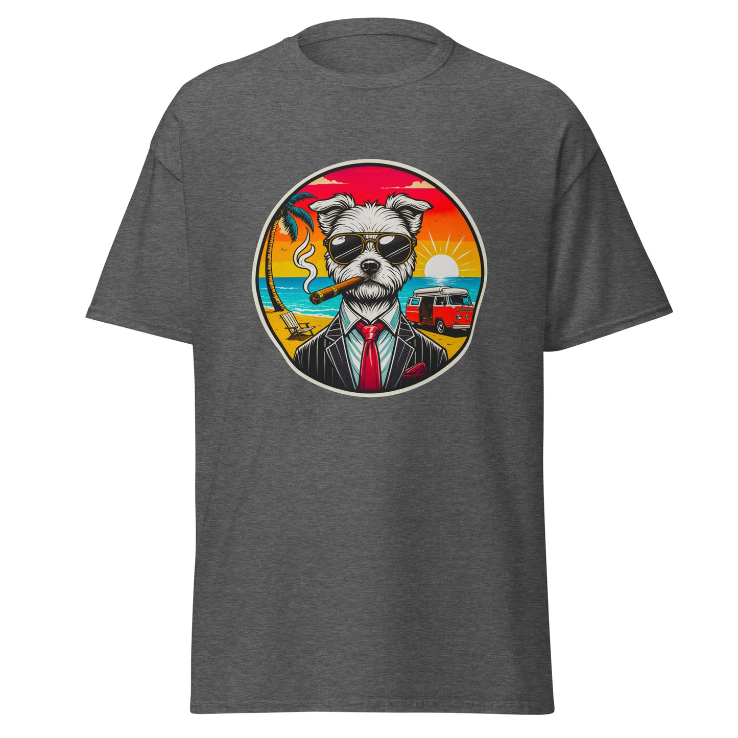 "Dogs On Vacation"-Kollektion - Malteser (Ivo) - Klassisches Unisex-T-Shirt - 13 verschiedene Farben