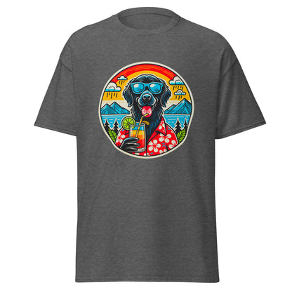 "Dogs On Vacation"-Kollektion - Flatcoat-Retriever - Klassisches Unisex-T-Shirt - 13 verschiedene Farben