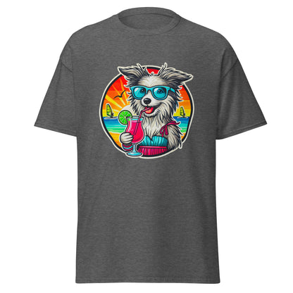 "Dogs On Vacation"-Kollektion - Bobtail - Klassisches Unisex-T-Shirt - 13 verschiedene Farben