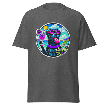 "Dogs On Vacation"-Kollektion - Black Labbi #3 - Klassisches Unisex-T-Shirt - 13 verschiedene Farben