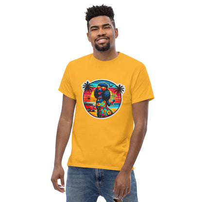 "Dogs On Vacation"-Kollektion - Schwarzer Großpudel (female) - Klassisches Unisex-T-Shirt - 13 verschiedene Farben