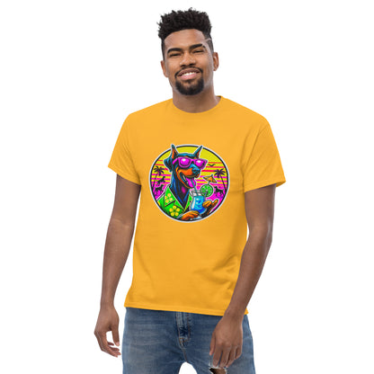 "Dogs On Vacation"-Kollektion - Dobermann - Klassisches Unisex-T-Shirt - 13 verschiedene Farben