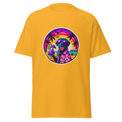 "Dogs On Vacation"-Kollektion - Black Labrador #1 - Klassisches Unisex-T-Shirt - 13 verschiedene Farben