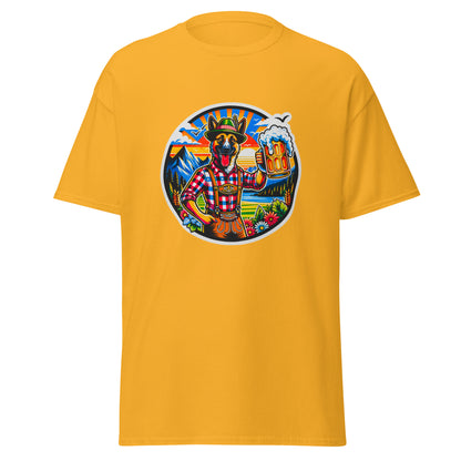 "Dogs On Vacation"-Kollektion - Schäferhund #1 (in Bavaria) - Klassisches Unisex-T-Shirt - 13 verschiedene Farben