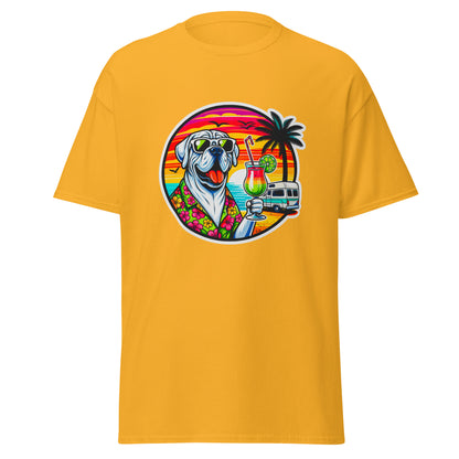 "Dogs On Vacation"-Kollektion - White Mastiff - Klassisches Unisex-T-Shirt - 13 verschiedene Farben
