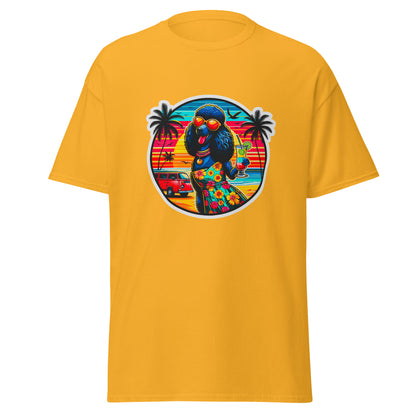 "Dogs On Vacation"-Kollektion - Schwarzer Großpudel (female) - Klassisches Unisex-T-Shirt - 13 verschiedene Farben