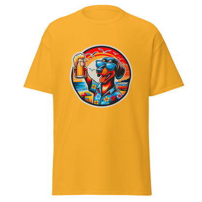 "Dogs On Vacation"-Kollektion - Shorthaired Dachshund - Klassisches Unisex-T-Shirt - 13 verschiedene Farben