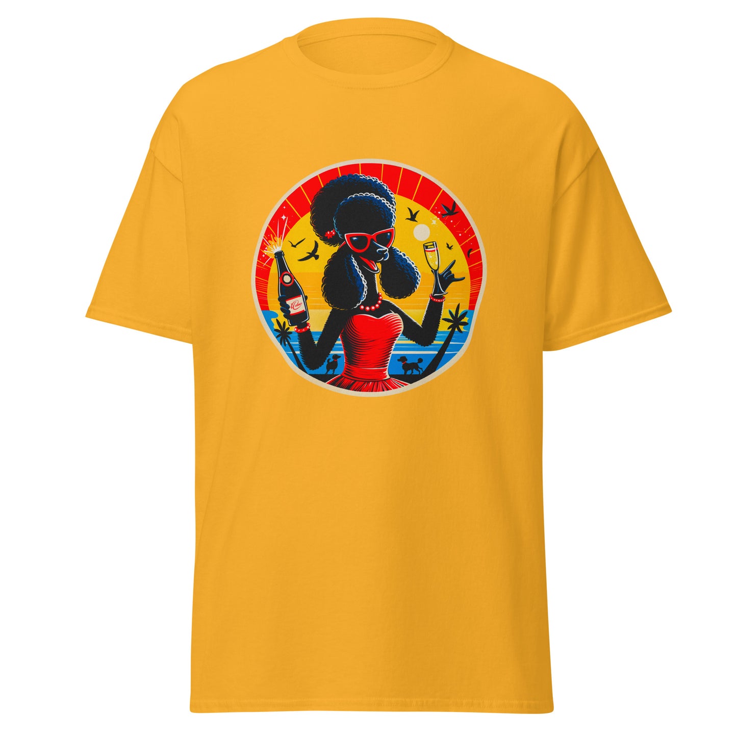 Klassisches Unisex T-"Dogs On Vacation"-Kollektion - Black Royal Poodle (female) #2 - Klassisches Unisex-T-Shirt - 13 verschiedene Farben