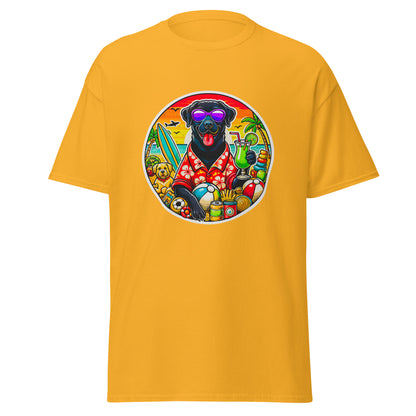 "Dogs On Vacation"-Kollektion - Black Labrador #2 - Klassisches Unisex-T-Shirt - 13 verschiedene Farben