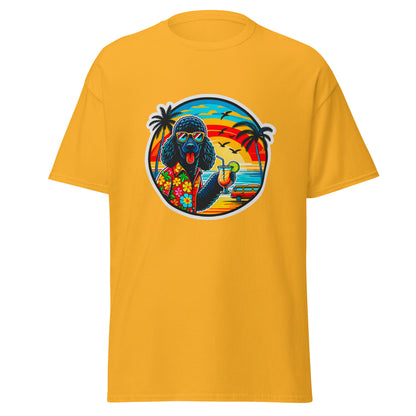 "Dogs On Vacation"-Kollektion - Black Royal Poodle #2 - Klassisches Unisex-T-Shirt - 13 verschiedene Farben