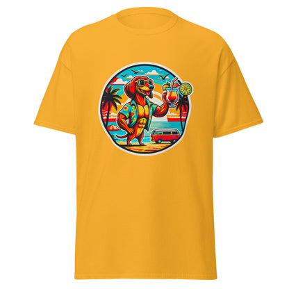 "Dogs On Vacation"-Kollektion - "Muscle Dachshund" #1 - Klassisches Unisex-T-Shirt - 13 verschiedene Farben