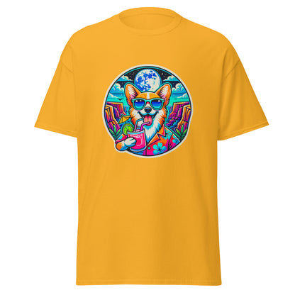 "Dogs On Vacation"-Kollektion - Corgi #2 - Klassisches Unisex-T-Shirt - 13 verschiedene Farben