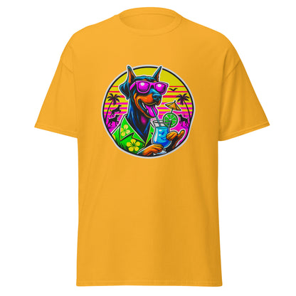 "Dogs On Vacation"-Kollektion - Dobermann - Klassisches Unisex-T-Shirt - 13 verschiedene Farben