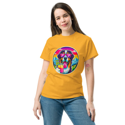"Dogs On Vacation"-Kollektion - Bernhardiner - Klassisches Unisex-T-Shirt - 13 verschiedene Farben