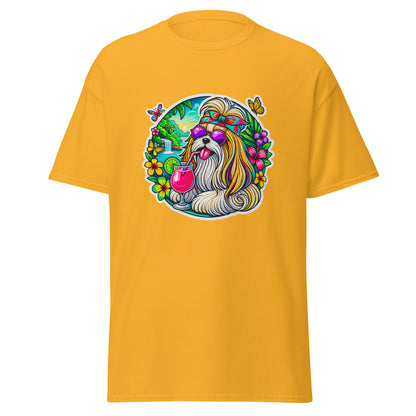 "Dogs On Vacation"-Kollektion - Ihasa Apso - Klassisches Unisex-T-Shirt - 13 verschiedene Farben