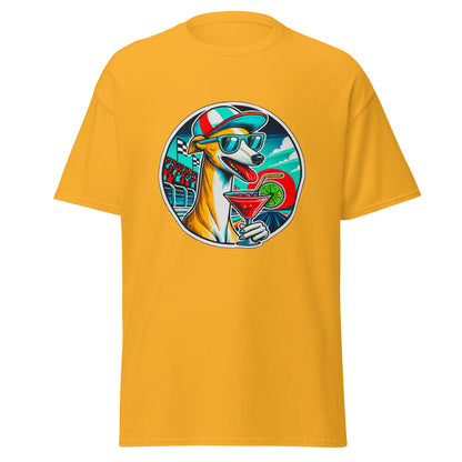 "Dogs On Vacation"-Kollektion - Whippet - Klassisches Unisex-T-Shirt - 13 verschiedene Farben
