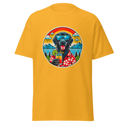 "Dogs On Vacation"-Kollektion - Flatcoat-Retriever - Klassisches Unisex-T-Shirt - 13 verschiedene Farben