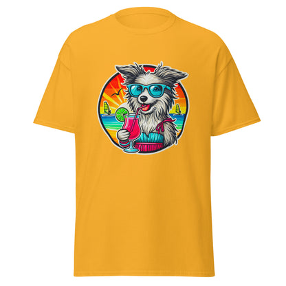 "Dogs On Vacation"-Kollektion - Bobtail - Klassisches Unisex-T-Shirt - 13 verschiedene Farben