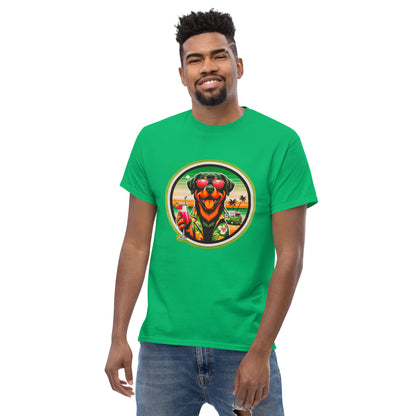 "Dogs On Vacation"-Kollektion - Rottweiler - Klassisches Unisex-T-Shirt - 13 verschiedene Farben