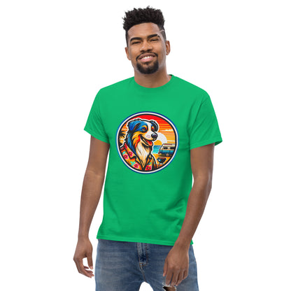 "Dogs On Vacation"-Kollektion - Australian Shepherd #5 (Tricolor) - Klassisches Unisex-T-Shirt - 13 verschiedene Farben
