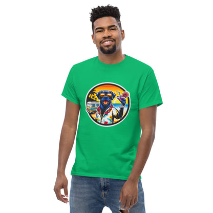 "Dogs On Vacation"-Kollektion - Black Labrador #3 - Klassisches Unisex-T-Shirt - 13 verschiedene Farben