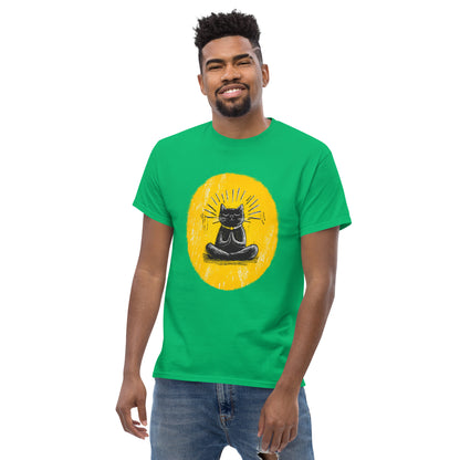 "YELLOW!" - Yoga-Cat - Klassisches Unisex T-Shirt - in 4 Farben
