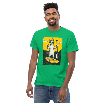 "YELLOW!" - Unicorn on a SUP! - Klassisches Unisex T-Shirt - in 4 Farben