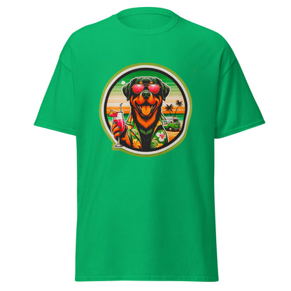 "Dogs On Vacation"-Kollektion - Rottweiler - Klassisches Unisex-T-Shirt - 13 verschiedene Farben