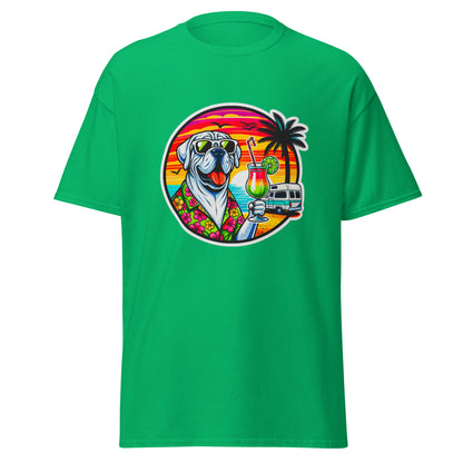 "Dogs On Vacation"-Kollektion - White Mastiff - Klassisches Unisex-T-Shirt - 13 verschiedene Farben