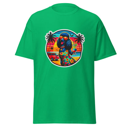 "Dogs On Vacation"-Kollektion - Schwarzer Großpudel (female) - Klassisches Unisex-T-Shirt - 13 verschiedene Farben