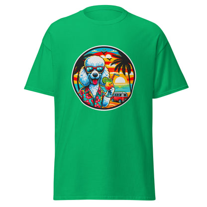 "Dogs On Vacation"-Kollektion - Weißer Großpudel - Klassisches Unisex-T-Shirt - 13 verschiedene Farben