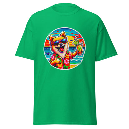 "Dogs On Vacation"-Kollektion - Pomeranian - Klassisches Unisex-T-Shirt - 13 verschiedene Farben